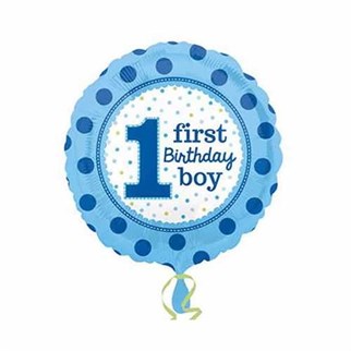1 First Birthday Boy Folyo Balon