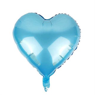 Açık Mavi Kalp Folyo Balon