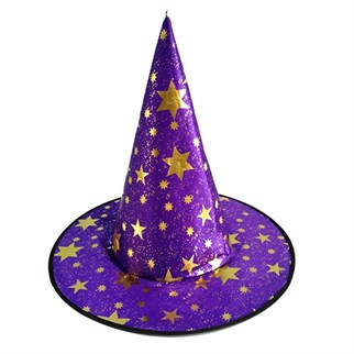 Cadılar Bayramı Mor Renkli Cadı Şapka