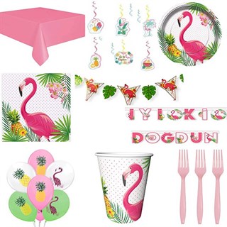 yayın Market Veya  Flamingo Temalı Doğum Günü Parti Malzemeleri - Parti Outlet