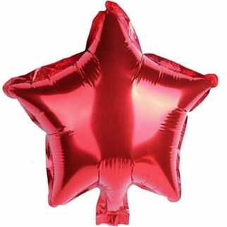 Kırmızı Renkli Folyo Balon Yıldız 45 Cm