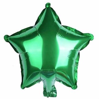 Yeşil Renkli Yıldız Folyo Balon 45 Cm