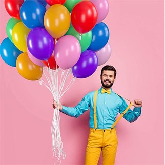 Karışık Renkli Mat Balon 20 Adet