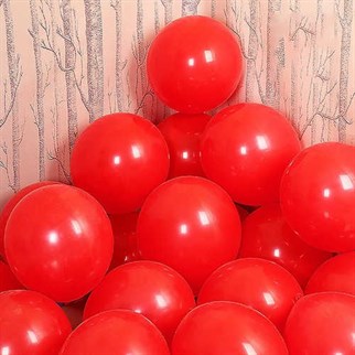 Kırmızı Pastel Zincir Balon Seti