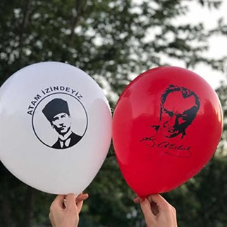 Mustafa Kemal Atatürk Baskılı Balon 12 Adet