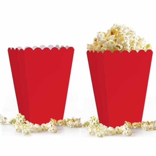 Popcorn-Mısır Kutusu Kırımızı Renk 8 Adet