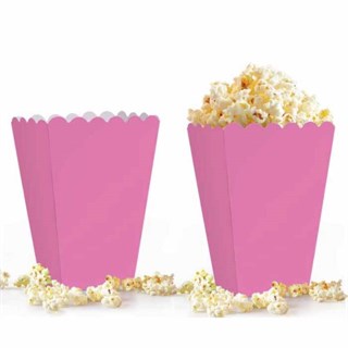 Popcorn-Mısır Kutusu Pembe Renk 8 Adet