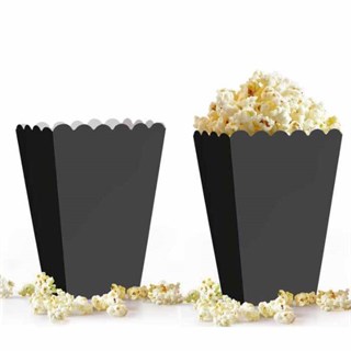 Popcorn-Mısır Kutusu Siyah 8 Adet