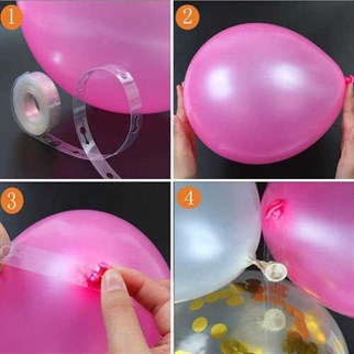 Renkli Soft Renk Zincir Balon Seti