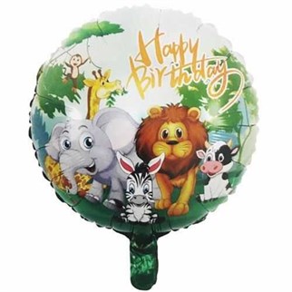 Safari Happy Birthday Folyo Balon 45 cm