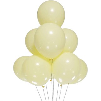 Sarı Renkli Makaron Balon 100 Adet