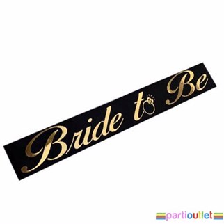 Siyah Gold Yazılı Bride To Be Kuşak
