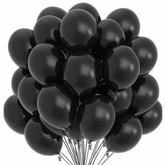 Siyah Pastel Balon 100 Adet
