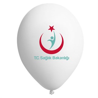 Tek Raraf Çift Renk Logo Baskılı Balon