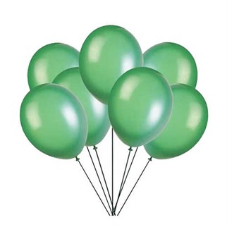 Yeşil Balon Metalik 100 Adet