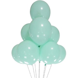 Yeşil Renkli Makaron Balon 100 Adet